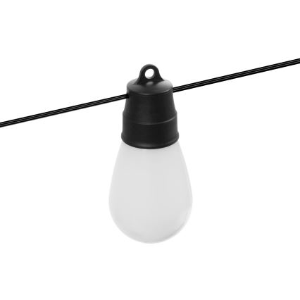 LED RGBIC Dimmable Solar String Lights 30 LEDs / 1.3 W / 3.7/5 V / 2200 mAh / 14.37 m / IP65 / Black + Remote Control