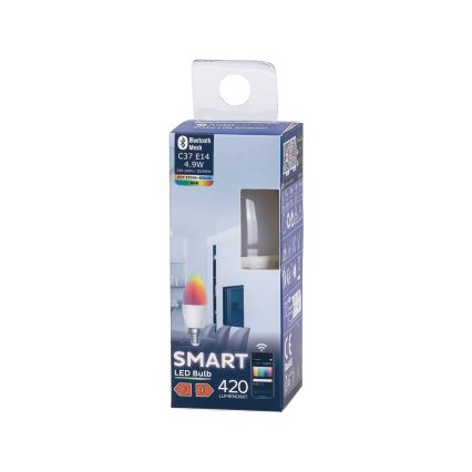 LED RGBW Dimmable bulb C37 E14/4,9W/230V 2700-6500K - Aigostar