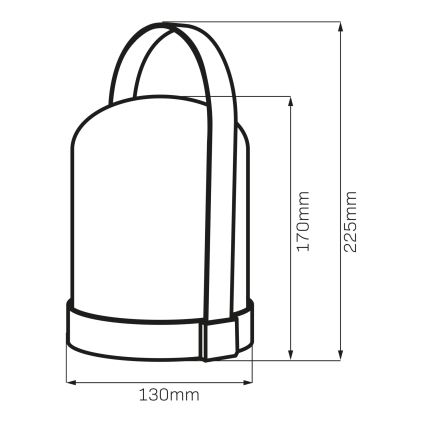 LED RGBW Decorative Table Lamp MINORKA LED/0.3W/4.5V 3xAA