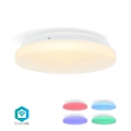 LED RGBW Dimmable bathroom ceiling light SmartLife LED/18W/230V 2700-6500K IP44 Wi-Fi Tuya