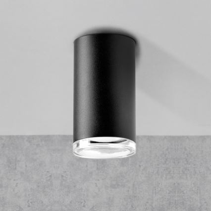 TURYN LED RGBW Dimmable Bathroom Spotlight, 1x GU10/4,8W/230V, 3000K, IP44, Black + Remote Control