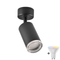 LED RGBW Dimmable Bathroom Spotlight TURYN 1xGU10/6.5W/230V 2700–6500K Wi‑Fi IP44 Black