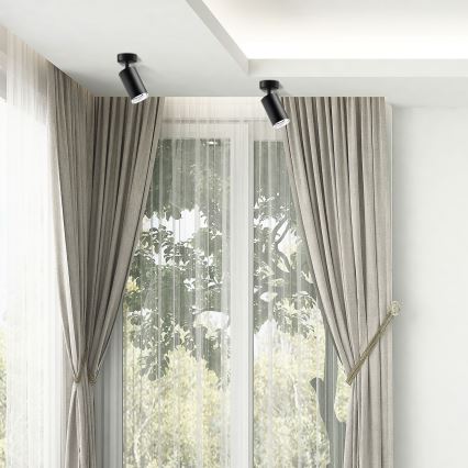 TURYN LED RGBW Dimmable Bathroom Spotlight 1xGU10/6W/230V 3000K IP44 Black + Remote Control