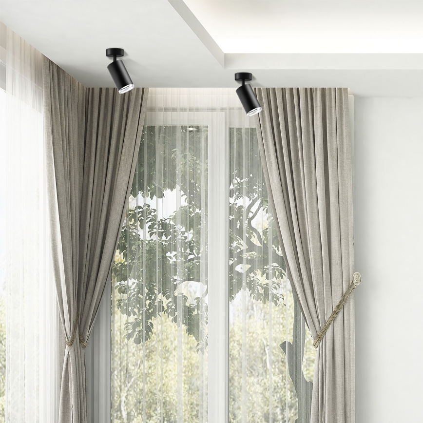 TURYN LED RGBW Dimmable Bathroom Spotlight 1xGU10/6W/230V 3000K IP44 Black + Remote Control