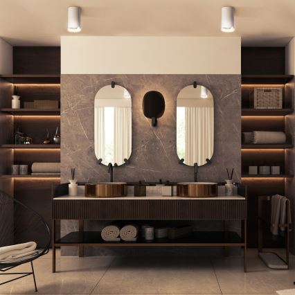 LED RGBW Dimmable Bathroom Spotlight TURYN 1xGU10/6W/230V 3000K IP44 White + Remote Control