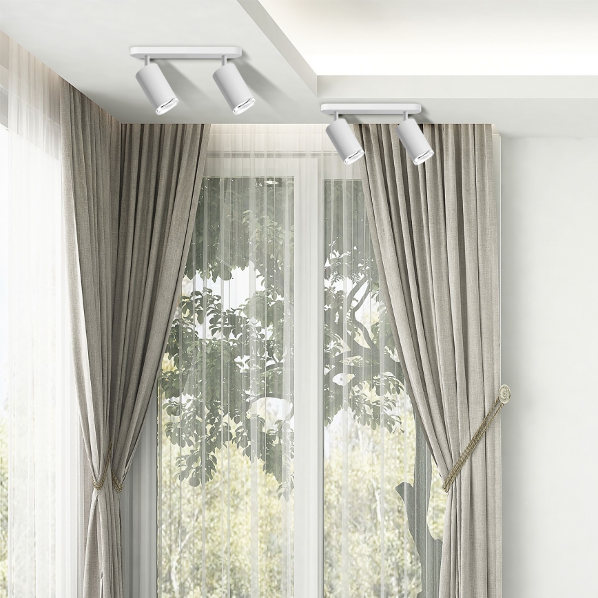 LED RGBW Dimmable Bathroom Spotlight TURYN 2xGU10/6W/230V 3000K IP44 White + Remote Control