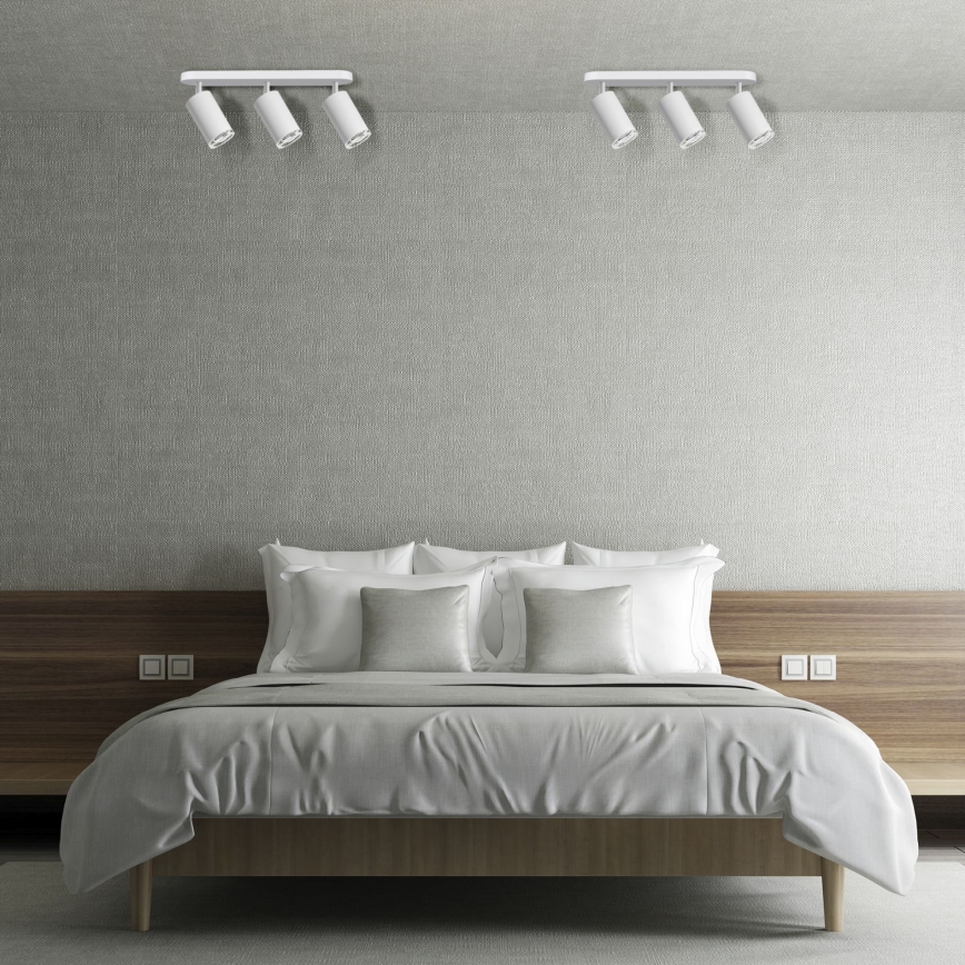 LED RGBW Dimmable Bathroom Spotlight TURYN 3xGU10/4,8W/230V 3000K IP44 White + Remote Control