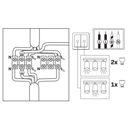 LED RGBW Dimmable Bathroom Spotlight TURYN 3xGU10/4,8W/230V 3000K IP44 White + Remote Control