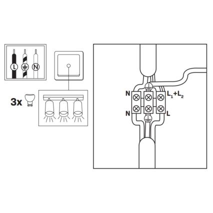 LED RGBW Dimmable Bathroom Spotlight TURYN 3xGU10/4,8W/230V 3000K IP44 White + Remote Control
