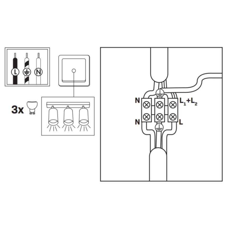 LED RGBW Dimmable Bathroom Spotlight TURYN 3xGU10/4,8W/230V 3000K IP44 White + Remote Control