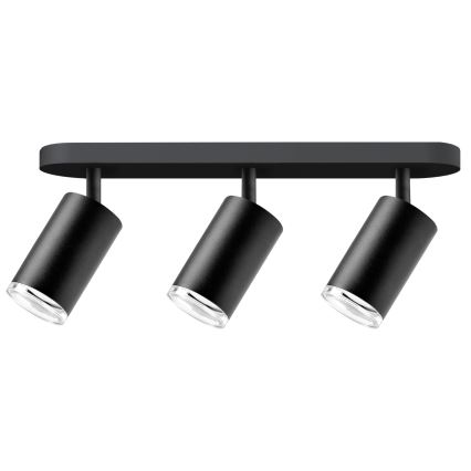 LED RGBW Dimmable Bathroom Spotlight TURYN 3xGU10/4,8W/230V 3000K IP44 Black + Remote Control