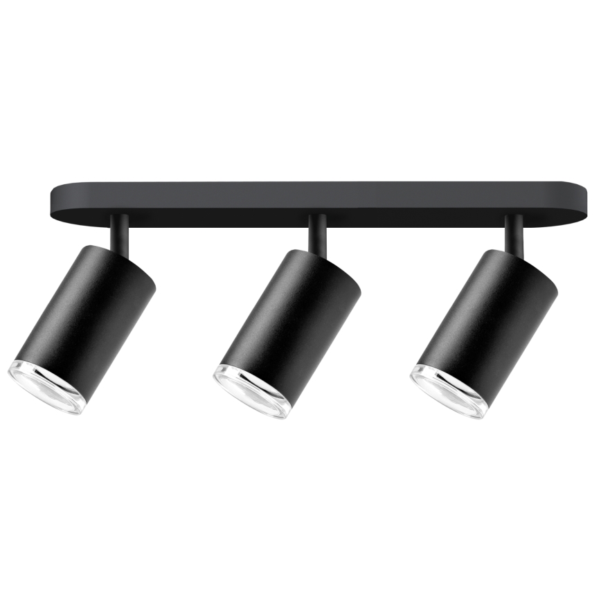 LED RGBW Dimmable Bathroom Spotlight TURYN 3xGU10/4,8W/230V 3000K IP44 Black + Remote Control