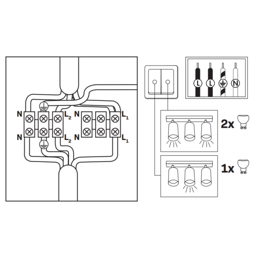 LED RGBW Dimmable Bathroom Spotlight TURYN 3xGU10/4,8W/230V 3000K IP44 Black + Remote Control