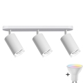 LED RGBW Dimmable Bathroom Spotlight TURYN 3xGU10/6.5W/230V 2700-6500K Wi-Fi IP44 White