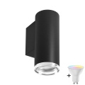 LED RGBW Dimmable Bathroom Wall Light TURYN 1xGU10/6.5W/230V 3000K Wi-Fi IP44 Black