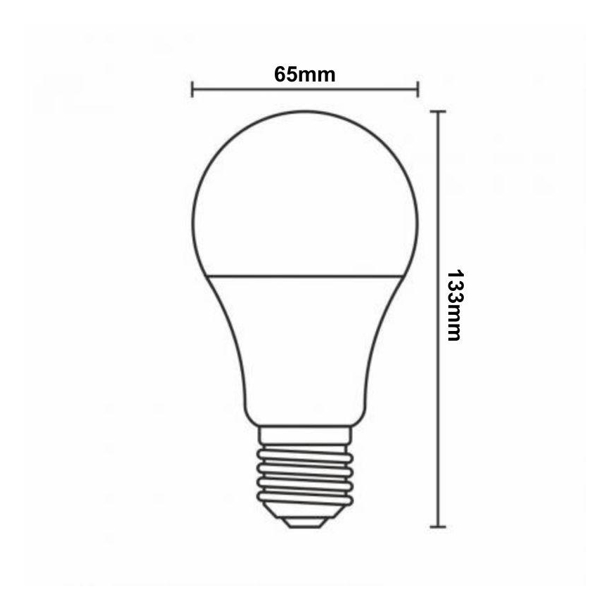 LED RGBW Dimmable bulb A60 E27/15W/230V 2700-6500K Wi-Fi Tuya