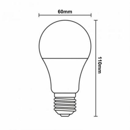 LED RGBW Dimmable bulb A60 E27/9W/230V 2700-6500K Wi-Fi Tuya