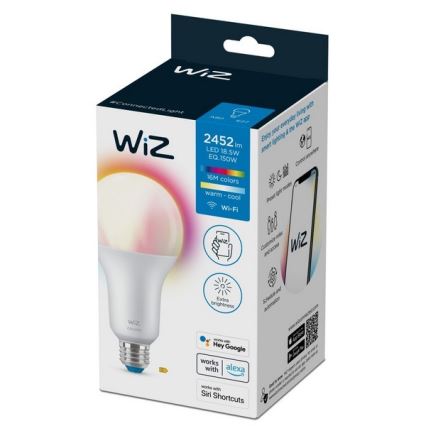 LED RGBW Dimmable bulb A80 E27/18,5W/230V 2200-6500K CRI 90 Wi-Fi - WiZ