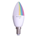 LED RGBW Dimmable bulb C37 E14/4,5W/230V 2700-6500K Wi-Fi Tuya