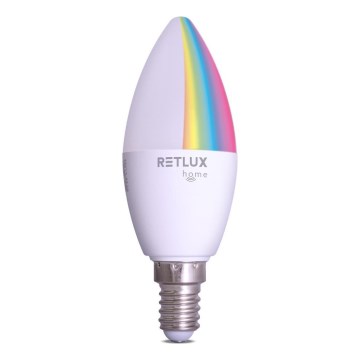 LED RGBW Dimmable bulb C37 E14/4,5W/230V 2700-6500K Wi-Fi Tuya