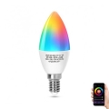 LED RGBW Dimmable bulb C37 E14/5W/230V 3000-6500K Wi-Fi - Aigostar