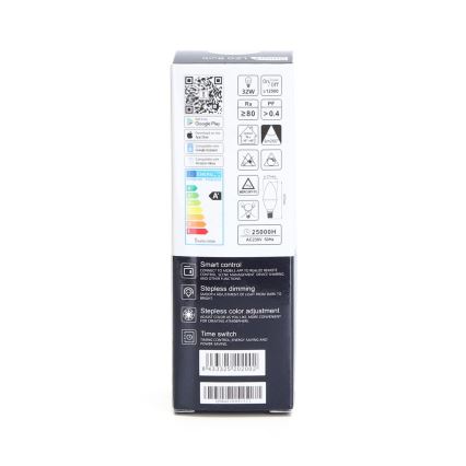 LED RGBW Dimmable bulb C37 E14/5W/230V 3000-6500K Wi-Fi - Aigostar