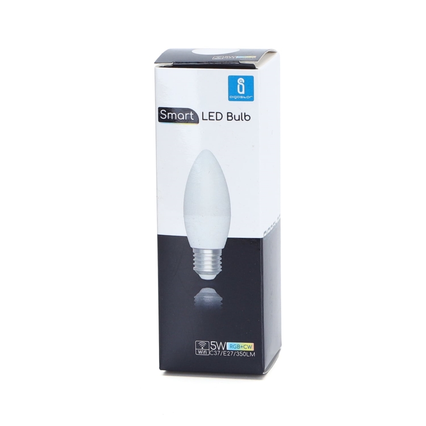 LED RGBW Dimmable bulb C37 E27/5W/230V 3000-6500K Wi-Fi - Aigostar