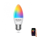 LED RGBW Dimmable bulb C37 E27/7W/230V 3000-6500K Wi-Fi - Aigostar