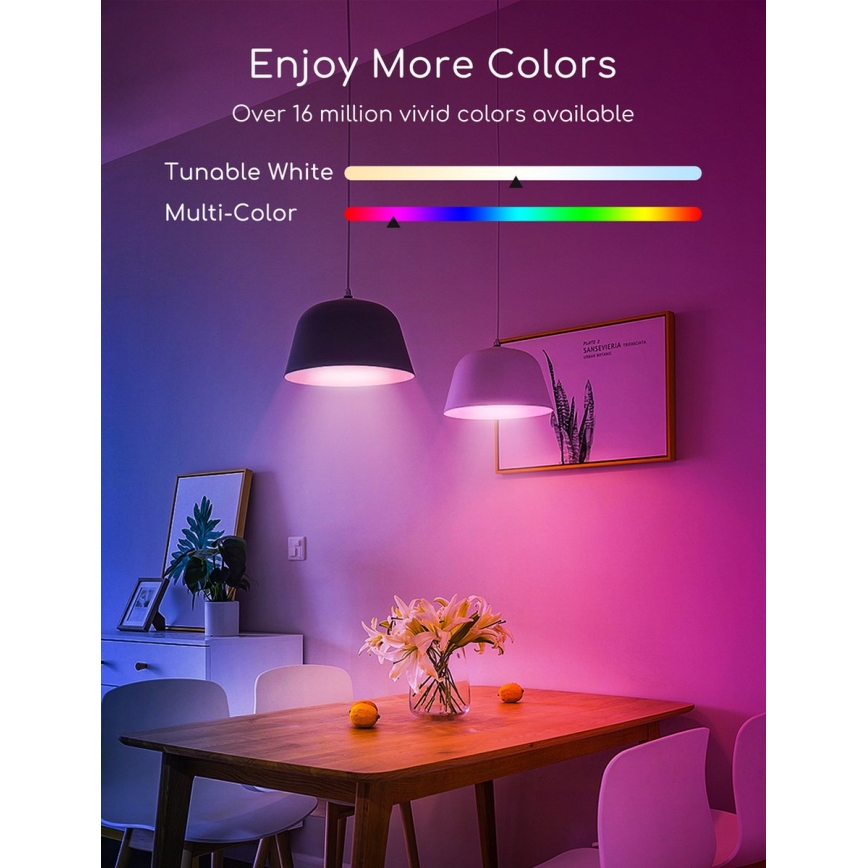 LED RGBW Dimmable bulb C37 E27/7W/230V 3000-6500K Wi-Fi - Aigostar