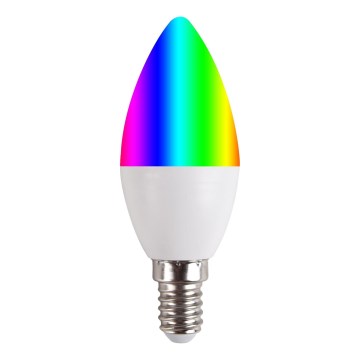LED RGBW Dimmable Bulb E14/5.5W/230V 3000-6500K Wi-Fi Tuya