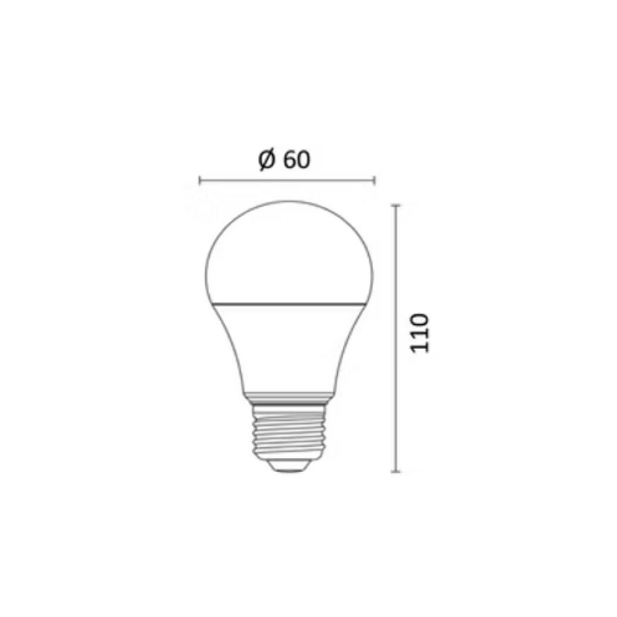 LED RGBW Dimmable bulb E27/8,5W/230V 3000-6500K Wi-Fi - Reality