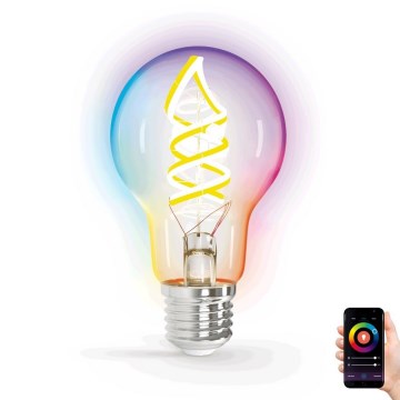 LED RGBW Dimmable bulb FILAMENT A60 E27/4,9W/230V 2700K Wi-Fi - Aigostar