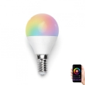 LED RGBW Dimmable bulb G45 E14/5W/230V 3000-6500K Wi-Fi - Aigostar