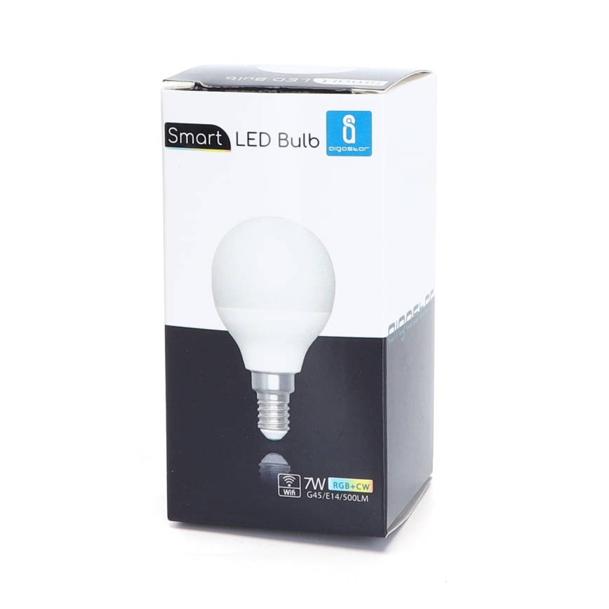 LED RGBW Dimmable bulb G45 E14/7W/230V 3000-6500K Wi-Fi - Aigostar