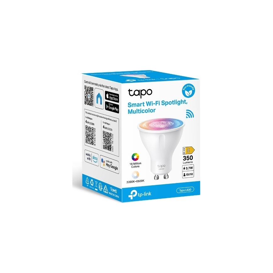 LED RGBW Dimmable Bulb GU10/3.7W/230V 2200-6500K Wi-Fi - TP-Link