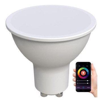 LED RGBW Dimmable bulb GU10/4,5W/230V 2700-6500K Wi-Fi Tuya