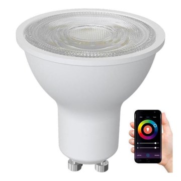LED RGBW Dimmable bulb GU10/4,5W/230V 2700-6500K Wi-Fi Tuya