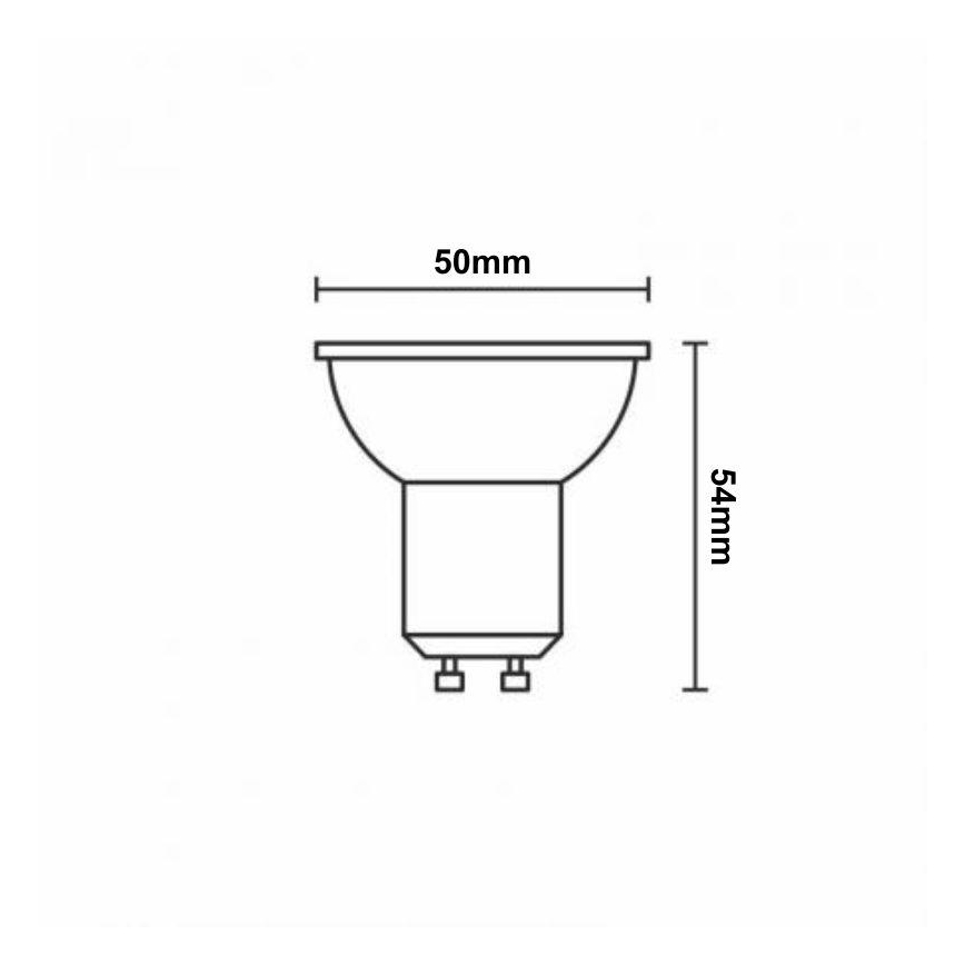 LED RGBW Dimmable bulb GU10/4,5W/230V 2700-6500K Wi-Fi Tuya