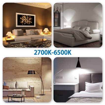 LED RGBW Dimmable bulb GU10/6,5W/230V 2700-6500K Wi-Fi - Aigostar