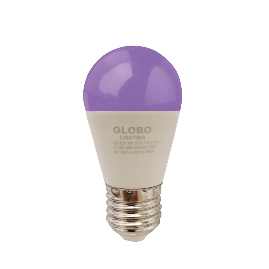 LED RGBW Dimmable bulb E27/6W/230V 3000K + remote control - Globo
