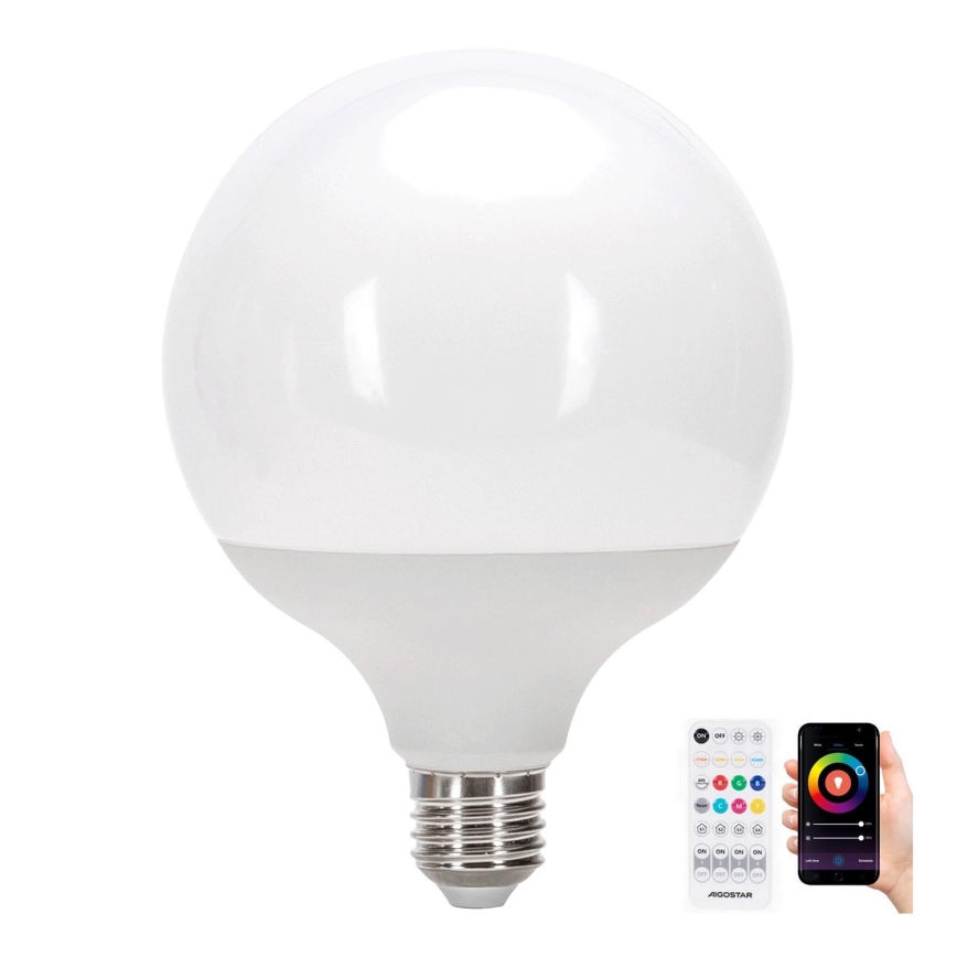 LED RGBW Dimmable bulb MESH G120 E27/18W/230V 6500K + remote control - Aigostar
