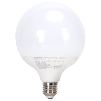 LED RGBW Dimmable bulb MESH G120 E27/4,9W/230V 2700-6500K + remote control - Aigostar