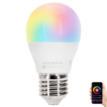 LED RGBW Dimmable bulb MESH Smart G45 E27/4,9W/230V 2700-6500K - Aigostar