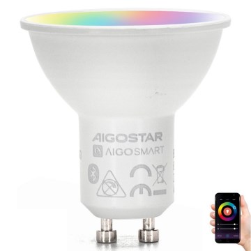 LED RGBW Dimmable bulb MESH Smart GU10/6,5W/230V 2700-6500K - Aigostar