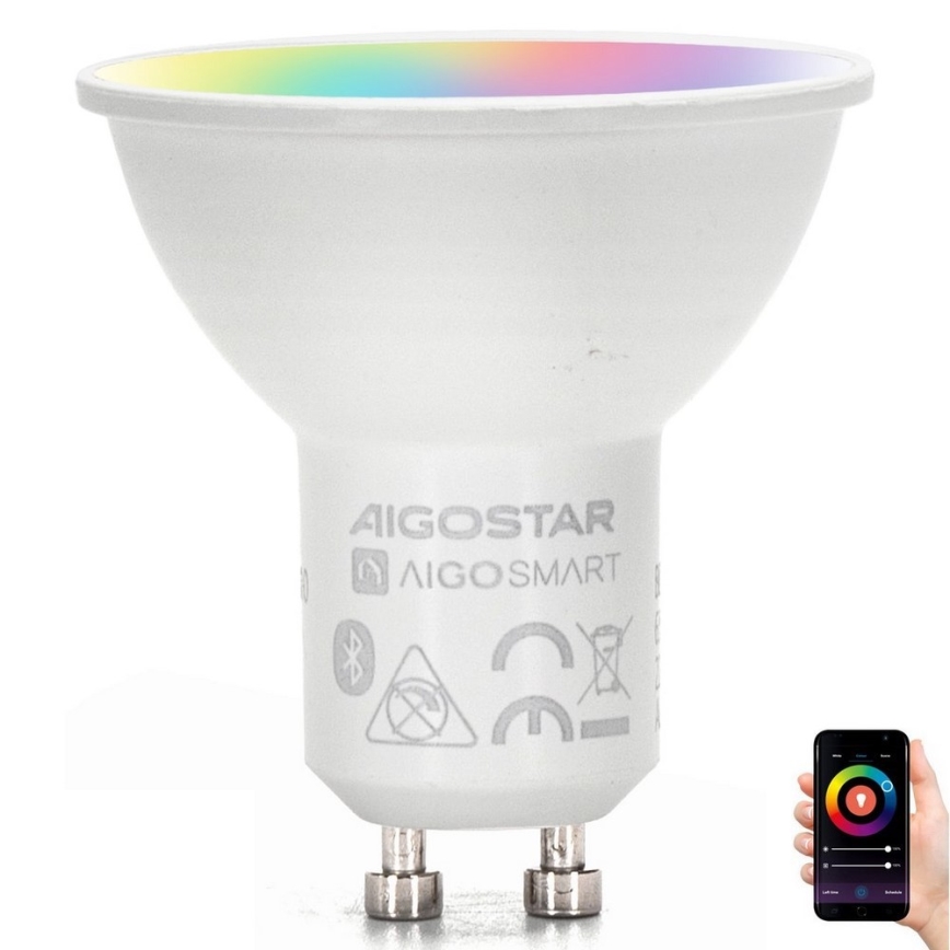 LED RGBW Dimmable bulb MESH Smart GU10/6,5W/230V 2700-6500K - Aigostar