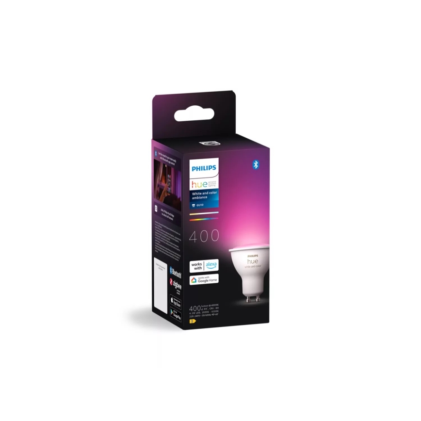 LED RGBW Dimmable bulb Philips Hue White And Color Ambiance GU10/4,2W/230V 2000-6500K