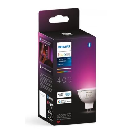 LED RGBW Dimmable bulb Philips Hue White And Color Ambiance GU5,3/MR16/6,3W/12V 2000-6500K