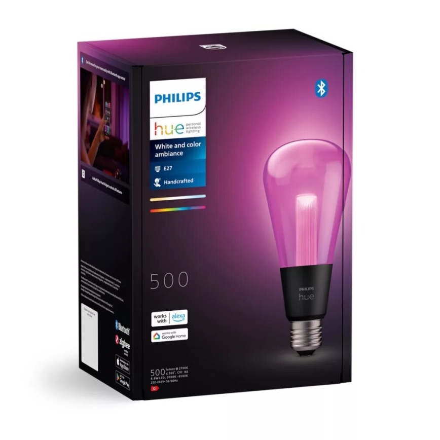 LED RGBW Dimmable bulb Philips Hue White And Color Ambiance E27/6,8W/230V 2000-6500K