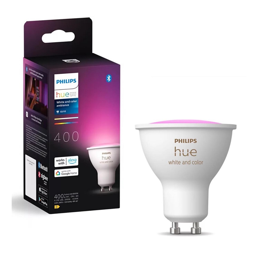 LED RGBW Dimmable bulb Philips Hue White And Color Ambiance GU10/4,2W/230V 2000-6500K