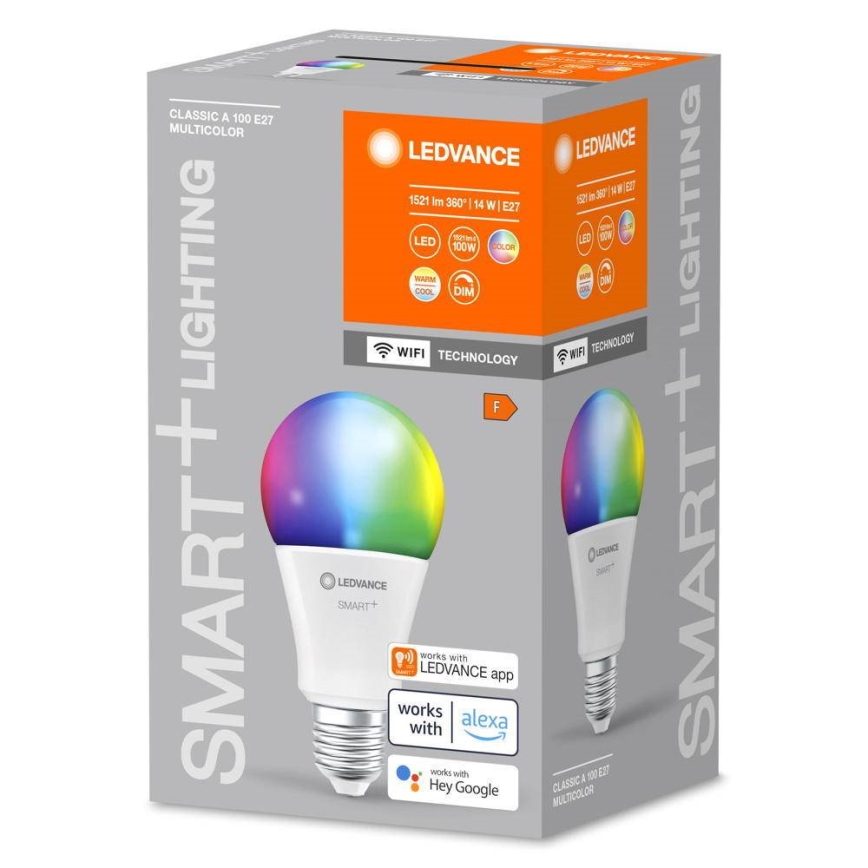 LED RGBW Dimmable bulb SMART+ E27/14W/230V 2700-6500K Wi-Fi - Ledvance